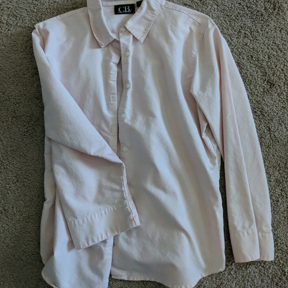Pink button down shirt